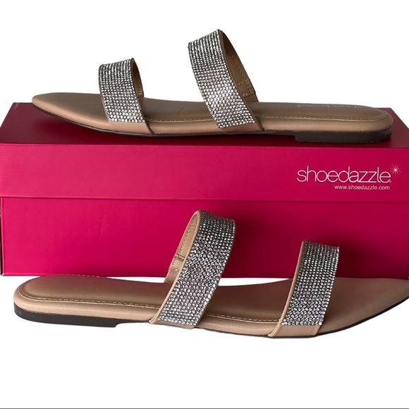 SZ 8.5 BRAND NEW SANDLES WITH CRYSTAL - Picture 4 of 13